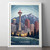 Majestic Calgary Canada Travel Poster - Rocky Mountain Skyline Art Print Poster
