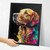 Abstract Golden Retriever Wall Art Unique Dog Gift Dog Illustration Art Print Ar