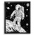 Black And White Wall Art Astronaut Print Monochrome Space Art Drawing (1) Poster