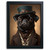 Black Pug Wall Art Print Victorian Gentleman Portrait Dog Poster Art Pug Gift Po