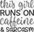 this girl runs on caffeine (2) Poster Canvas Movie Film Print A0 A1 A2 A3 A4 A5
