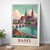 Basel Switzerland Majestic Landmarks Travel Poster - Unique Swiss Culture Art Pr