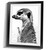 Meerkat Fingerprint Illusion Art Print - Bold Monochrome Wildlife Wall Art Print