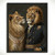 Victorian Couple Portrait Lion And Lioness Art Print Vintage Animal Wall Art (1)