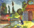 August Macke - Tunis mit sitzendem araber 1914 Poster Canvas Movie Film Print A0