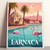 Larnaca Cyprus Travel Poster - Majestic Salt Lake Flamingos Art Print Poster Can