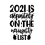 2021 is Definitely on the Naughty List Poster Canvas Movie Film Print A0 A1 A2 A