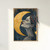Female kissing moon celestial art print - celestial bedroom print whimsical godd