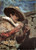 Salvador Dali - Disguised personage pinning a butterfly 1965 Poster Canvas Movie