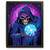Neon Skeleton Wall Art Print Skull Grunge Artwork Skull Emo Witch Art (1) Poster