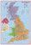uk wall map - Poster (A0-A4) Film Movie Picture Wall Decor Actor