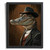 Crocodile In A Suit Art Print Retro Animal Wall Art Crocodile Illustration Art