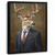 Vintage Stag In A Suit Portrait Retro Stag Wall Art Framed Picture Stag Print (1