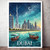 Dazzling Dubai Skyline Travel Poster - Exquisite Arabian Nights Art Print Poster