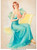 JULES ERBIT (American, 1889-1968). Woman in a Turquoise Dress. P Poster Canvas M