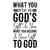 What you are is God's gift to you, what you become is your gift to God-01 Poster