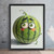 CUTE MELON FUNNY QUIRKY KITCHEN ART PRINT Decor Wall Fruit Picture A5 A4 A3 (1)