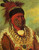 1844 George Catlin Nuage Blanc, White Cloud, Chef of Tribe Iowa American paintin