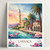 Larnaca, Cyprus - Vibrant Seaside Cityscape Travel Poster Art Print Poster Canva