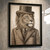 Vintage Lion In A Suit Animal Wall Art Print Lion Poster Art Lion Print Picture