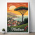Freetown Sierra Leone Vibrant Travel Poster - Cotton Tree and Sunset Art Print P