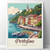Dreamy Portofino Italy Travel Poster - Vibrant Seaside Village Art Print Poster