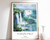 10_Iguazu Falls Travel Poster, Iguazu Falls Print, South America Travel Art, Sou