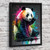 Rainbow Panda Art Print 30x40cm Framed Wall Art Animal Home Decor Wildlife Art (