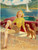 PinUp Girl - FREDERIC KIMBALL MIZEN with Puppy Poster Canvas Movie Film Print A