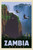 Zambia Retro Classic Travel Poster (88) Poster Canvas Travel Holiday Trip Print