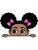 AFRO PUFFS GIRL - PEEKABOO-01 Poster Canvas Movie Film Print A0 A1 A2 A3 A4 A5 A