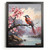 Pink Bird Wall Art Watercolour Bird Cherry Blossom Print Decor For The Bedroom (