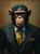 Monkey In A Suit Wall Art Print Animal Framed Picture Monkey Artwork Ape Gift Po