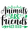 Animals are friends not food-01 (4) Poster Canvas Movie Film Print A0 A1 A2 A3 A