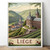 Historic Liege Belgium Travel Poster - Charming Ardennes Landscape Art Print Pos