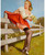 Gil Elvgren - Pinup Girl - On the Fence 1959 Poster Canvas Movie Film Print A0 A Gil Elvgren - Pinup Girl - On the Fence 1959 Poster Canvas Movie Film Print A0 A