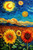 triptych-painted-by-van-gogh--field-of-sunflowers- A Poster Canvas Movie Film Pr