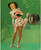 Art Frahm - Pinup Girl - Ostrich Feathers Poster Canvas Print Art Painting Decor