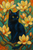 Elias Morrow - Whispers in the Magnolia Dawn Canvas Poster Art cat black flower