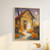Happy ghost and his pumpkin cottage art print - Nostalgia autumnal cottagecore H