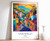 8_Santiago Poster, Santiago Travel Print, Chile Travel Art, Tropical Decor, Flor