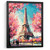 Eiffel Tower Wall Art Paris Print Pink Blossoms Landscape Cityscape Art Print (2