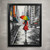 Colourful Umbrella Lady Wall Art Prints for Living Room Picture Abstract Woman (