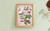 Woodland Wild Strawberry on Vintage Pressed Flower Stripe Art Print - Unframed A
