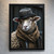 Retro Sheep Art Print Vintage Animal Wall Art Sheep In Jacket Picture Sheep Art
