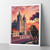 Breathtaking León Spain Travel Poster - Cathedral and Lion Art Print Poster Canv