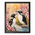 Two Magpies Wall Art Watercolour Bird Pink Flowers Print Decor For The Bedroom (