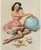 Gil Elvgren - Pinup Girl - Out of This World 1959 Poster Canvas Movie Film Print
