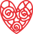 Heart ornament2 color Poster Canvas Movie Film Print A0 A1 A2 A3 A4 A5 A6 Art Wa