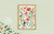Tulip Festival Watercolour Flower Stripe Art Print - Unframed A6 A5 A4 A3 A2 A1